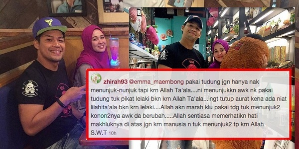 USTAZAH IG TUDUH EMMA MAEMBONG 'BERTUDUNG UNTUK PIKAT LELAKI'.. KOMEN BALAS EMMA INI BUATNYA TERKEDU...!!!.jpg