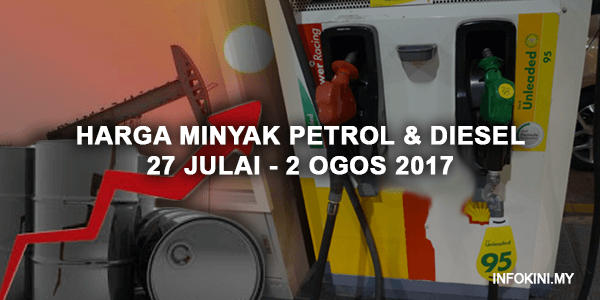Harga Terkini Minyak Petrol & Diesel Naik Bermula 27 Julai Hingga 2