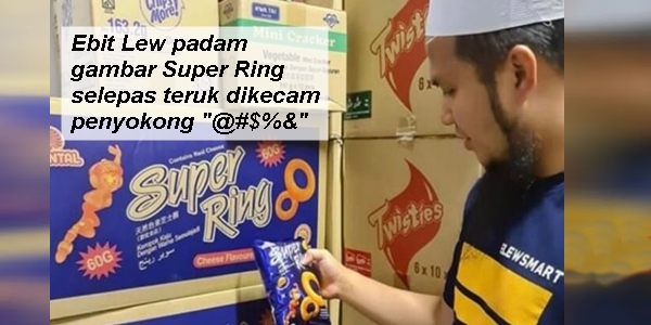 Ebit Lew Dikɛcam Penyokong Sebuah Parti Kerana Bergambar Dengan “Super Ring”