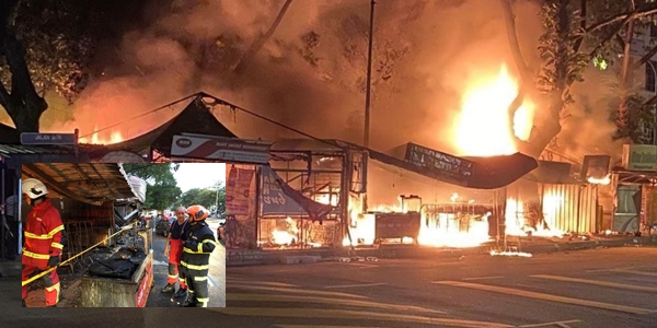 9 Gerai Tepi Jalan MusnAh Dijilat Api, Netizen Bimbang Wujud Unsur Sab0taj