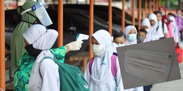 Guru terdiam lihat anak murid pakai mask kotor siap berjahit – “Bagi yang berduit, mungkin tiada masalah”