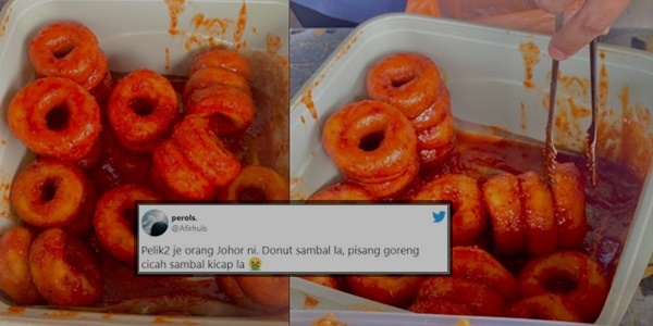 Perlekeh Donut Sambal Sebagai Makanan Pelik Bἀngsa Johor, Selepas Cuba, Hairan Kenapa Mata Hitam Ke Atas