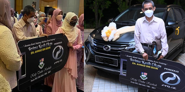 Kenang Jasa, Bekas Pelajar Berpakat Buat Kejutan Sempena Hari Persaraan Cikgunya, Hadiahkan Sebuah Kereta