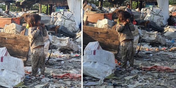Tatkala Kanak-Kanak Lain Berseronok, Dia Menangis Teresak-esak Terbiar Di Pelupusan Sampah