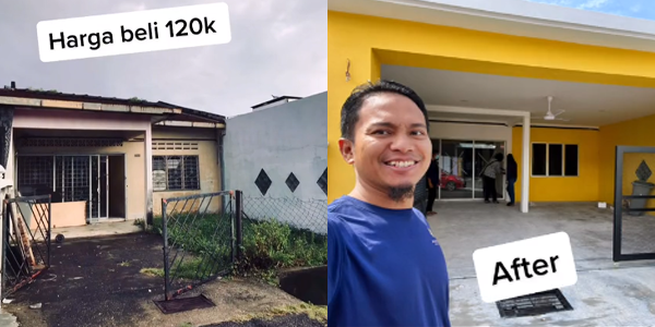 ‘Rumah Busuk’ Jadi Cantik, Tranformasi Yang Dilakukan Ejen Hartanah Ini Jadi Lubuk Rezekinya
