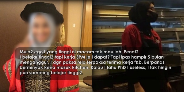 PhD Aku Tak Laku. Demand 2k Pun Takde Yang Lekat. Terpaksa Aku Berpanas Berminyak Masuk Kitchen