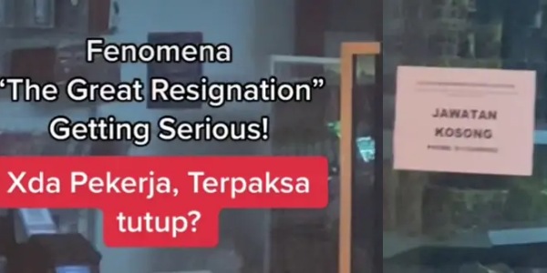 Fenomena Menakutkan, Banyak Kedai Terpaksa Ditutup Kerana Tiada Orang Mahu Bekerja